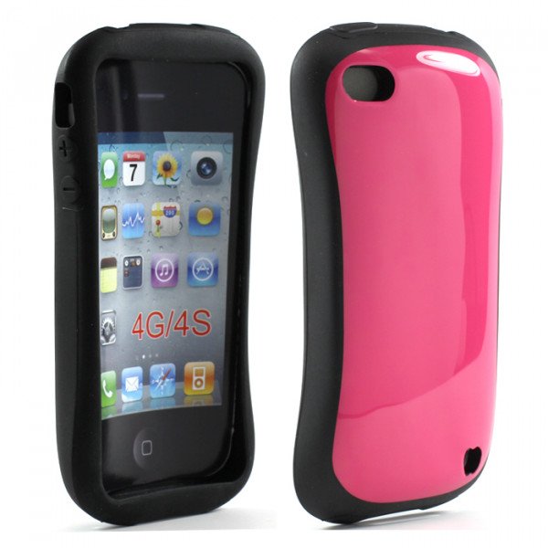 Wholesale iPhone 4 4S Candy Shell Case (Hot Pink)